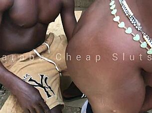 i rode that big fat bbw slut's pussy and worshiped her ass in doggystyle, bending her over for anal outdoors at the university of portharcourt