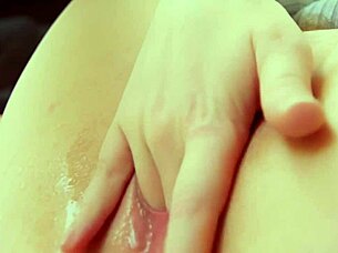 feeling intense pleasure from close-up amateur squirting sensations