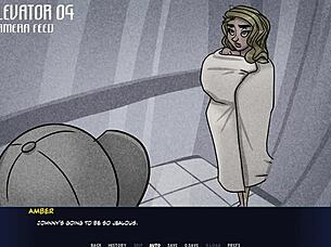 got caught jerking off then sexy girl fucked me and swallowed cum