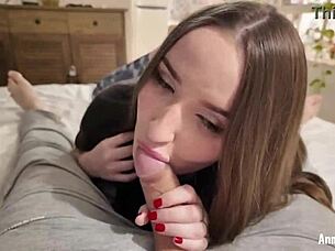 Skinny Brunette Annafirepussy Learns Hot Sex Over New Game