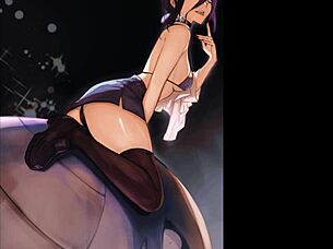 I am obsessed with chainsaw hentai, feeling the bondage and chained anime madness