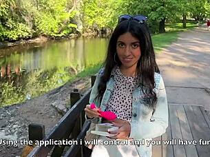 My Friend Controls My Orgasms In Public With Vibrator 😈