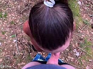 i filmed my unexpected blowjob with my russian wife in the woodz