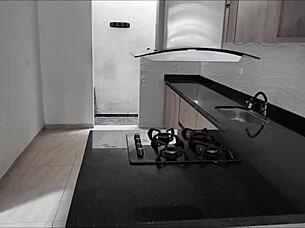 Stunning European babe gets cum in mouth after rough anal and blowjob.