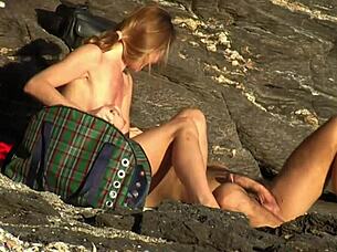 This mature couple got wild with beach sex under the sun.