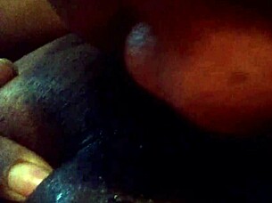 ebony beauty shows off her ass in vid