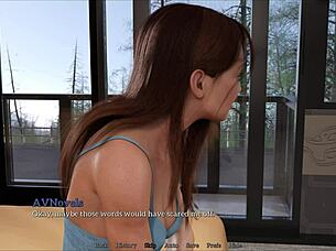 Cute brunette smoking homemade with big tits girl next door.