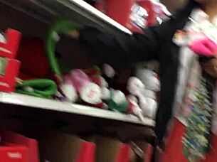 Hey, check out this candid mom shopping hidden in the store! 😎