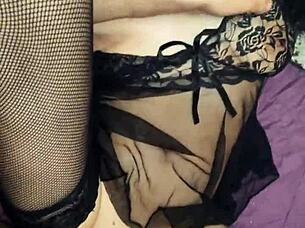 Wife in stockings looks amazing at 40