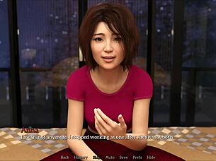 Cute brunette smoking homemade with big tits girl next door.