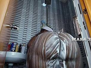 i'm mara exotic, getting wet in the shower with my ebony nigerian man, doggystyle fuck feels so good...