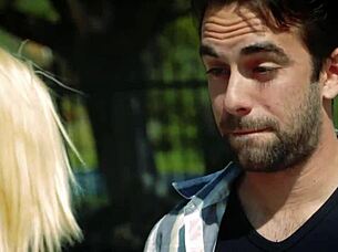 Bailey Blonde Teen Bent Over For Doggystyle Blowjob And Creampie