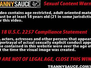 Beautiful transsexual Honey Patricia Sabatine showing off her big cock