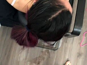 tied up indian babe gets face fucked