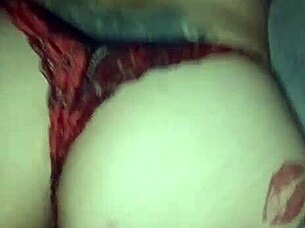 i'm shaking my big ass in this red thong for you shy guys, bent over like a wife