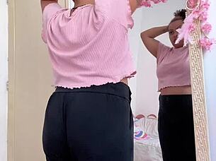 chubby girl farting while getting ready for a date 😊