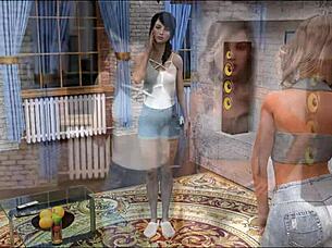 Interracial Lesbians Trib Pussies Hard, Using Vibrators to Squirt