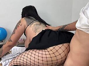 he fucks hot teacher in classroom