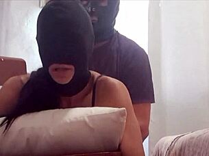 Bound And Gagged, She Takes Cock In All Holes