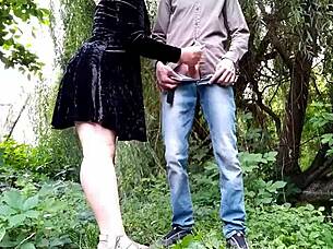 Bent over and fucked mother in law doggystyle outdoors in the park 😍