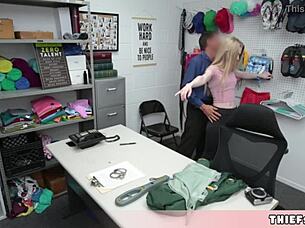 caught skinny blonde shoplifting and fucked rough
