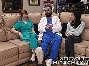 i'm ditria rose, this freshman getting a mandatory hitachi orgasm, spreading my pierced nipples in latex gloves backstage.