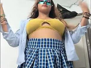 Horny student fucks boyfriend in uniform