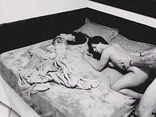 Hidden camera catches neighbor seducing latina housewife, kissing passionately and flashing tits with tattooed friend in cuckold group scene