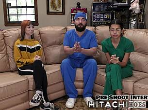 i'm ditria rose, this freshman getting a mandatory hitachi orgasm, spreading my pierced nipples in latex gloves backstage.