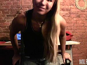 big titty milf sonya feels aroused sliding off jeans to show tits and ass