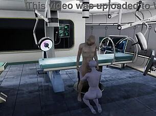 alien monster contacts hairless pussy for blowjob