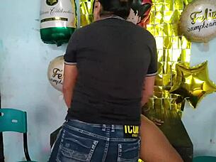 I prepaire a nice surpise for my lover and in thanks she givs me a good fuck