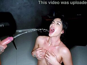 Yenifer Chacon endures an anal gangbang with three monster cocks pounding her mouth and ass.