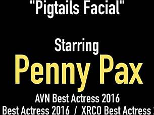 horny redhead penny pax sucks sloppy blowjob then swallows cum