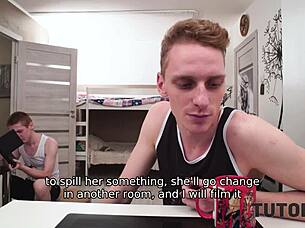 guy sets cameras to fuck russian milf teacher