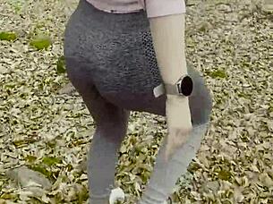 forget hiking, let's have rough outdoor sex in the park with cum inside my wet pussy