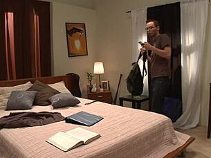 Petite 18+ Brunette Tanner Mayes Rides Cock in Lingerie at Sorority House