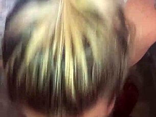 Blonde latina goddess gives sloppy blowjob