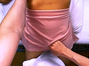 Student invites stepmom to room for more than caresses