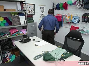 caught skinny blonde shoplifting and fucked rough