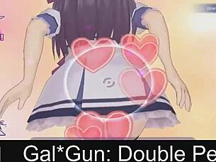 Gal gun double peace anime game concludes with final episode featuring double action