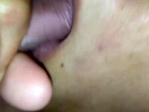 The nurse with big tits squirts into his mouth while he licks her beautiful shaved pussy.