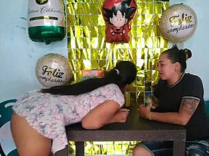 I prepaire a nice surpise for my lover and in thanks she givs me a good fuck