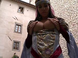 the princess wears a satin gown in the story