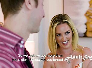 Blue-eyed Aussie blondie Charlie likes to talk