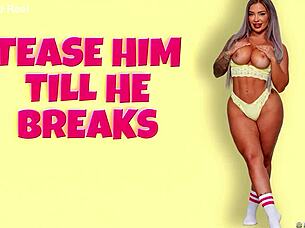 hayley davies teases with handjob until facial.