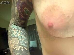 a girl digs into her own pussy with toys at home