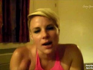 sweaty amateur suck my cock n jerks my cum on her face