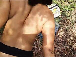 Intense Passion Fucking Asian Milf In Public Park