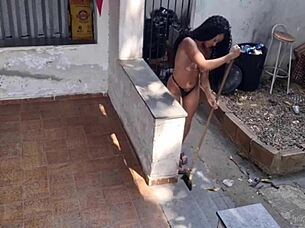 i was rough fucking the skinny latina maid's tight ass in our one-on-one session, making her moan with every thrust